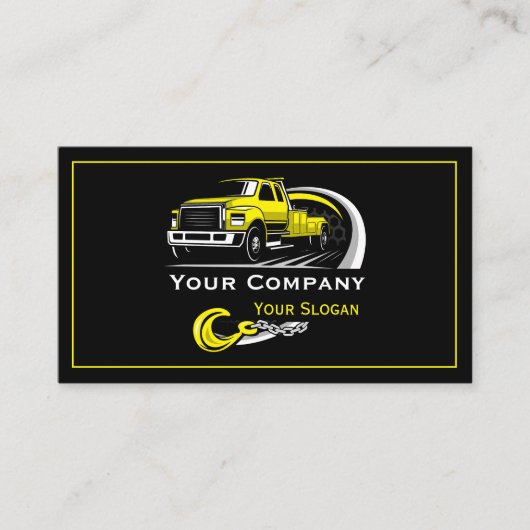 Berufliches Schleppunternehmen, Abschleppdienst Visitenkarte (Vorderseite)