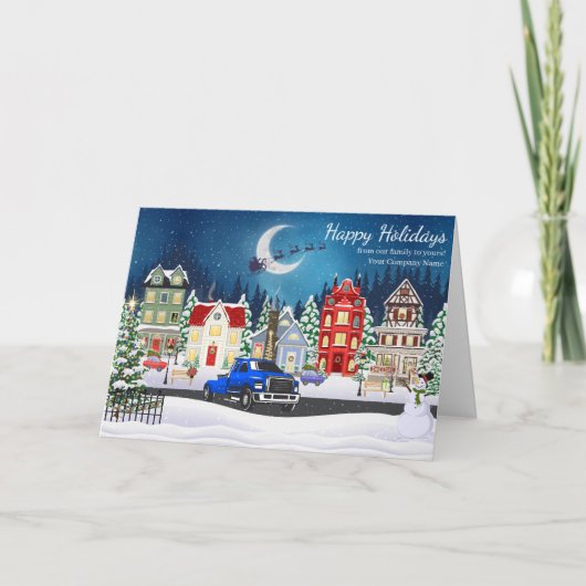 Berufliches Schleppunternehmen Feiertagskarte (Vorderseite)