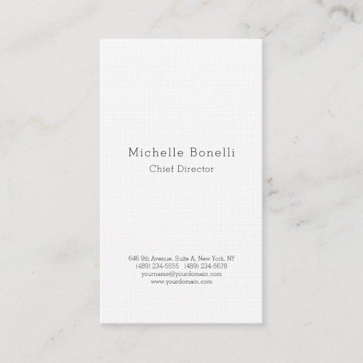 Berufliches Schlicht Stilvolles Modernes Minimalis Visitenkarte (Vorderseite)