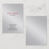 Berufliches Schlichtes Einfaches Metallic Silver E Visitenkarte (Vorne/Hinten)