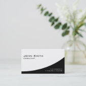 Berufliches schlichtes elegantes modernes visitenkarte (Stehend Vorderseite)
