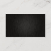 Berufliches schlichtes elegantes schwarzes visitenkarte (Rückseite)