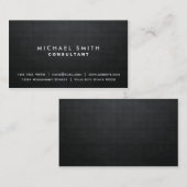 Berufliches schlichtes elegantes schwarzes visitenkarte (Vorne/Hinten)