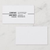 Berufliches schlichtes elegantes wirkliches visitenkarte (Vorne/Hinten)