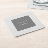 Berufliches, schlichtes Grau-Modernismus Rechteckiger Pappuntersetzer (angewinkelt)