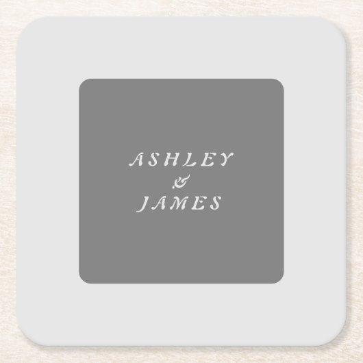 Berufliches, schlichtes Grau-Modernismus Rechteckiger Pappuntersetzer (Vorderseite)