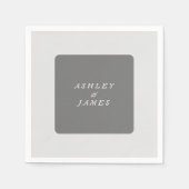 Berufliches, schlichtes Grau-Modernismus Serviette (Vorderseite)