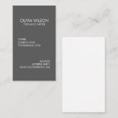 Berufliches schlichtes Grau weiter entwickelt Visitenkarte (Vorne/Hinten)