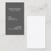 Berufliches schlichtes Grau weiter entwickelt Visitenkarte (Vorne/Hinten)