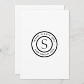 Berufliches Schlichtes Logo Einladung (Vorne/Hinten)