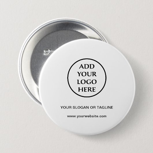 Berufliches Schlichtes Logo für Unternehmen Button (Vorne & Hinten)