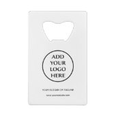 Berufliches Schlichtes Logo für Unternehmen Geldbeutel Flaschenöffner (Rückseite)