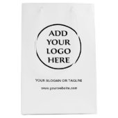 Berufliches Schlichtes Logo für Unternehmen Mittlere Geschenktüte (Vorderseite)