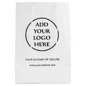 Berufliches Schlichtes Logo für Unternehmen Mittlere Geschenktüte (Rückseite)