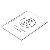 Berufliches Schlichtes Logo für Unternehmen Notizblock (Linke Seite)