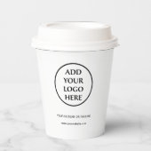 Berufliches Schlichtes Logo für Unternehmen Pappbecher (Vorderseite)