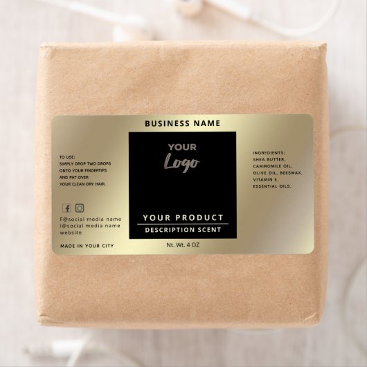 Berufliches, schlichtes Logo-Goldlabel (Insitu)