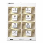 Berufliches, schlichtes Logo-Goldlabel (Vorne)