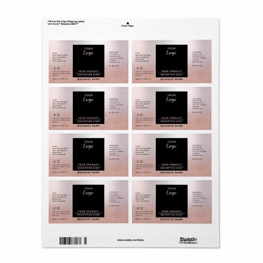 Berufliches schlichtes Logo Rose Gold (Vorne)