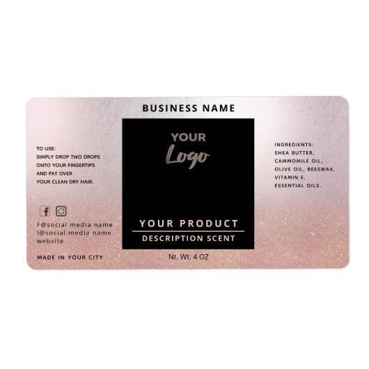 Berufliches, schlichtes Logo Rose Gold Produkt (Vorne)