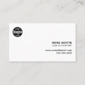 Berufliches, schlichtes, minimales Design mit Logo Visitenkarte (Vorderseite)