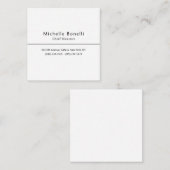 Berufliches Schlichtes Minimalistisches Weiß Begleitkarte (Vorne/Hinten)