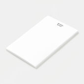 Berufliches Schlichtes Minimalistisches Weiß Post-it Klebezettel (angewinkelt)