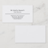 Berufliches Schlichtes Minimalistisches Weiß Visitenkarte (Vorne/Hinten)