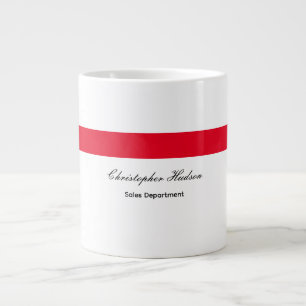 Berufliches Schlichtes Rot Jumbo-Tasse