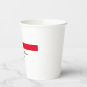 Berufliches Schlichtes Rot Pappbecher (Links)