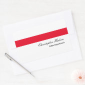 Berufliches Schlichtes Rot Rechteckiger Aufkleber (Umschlag)