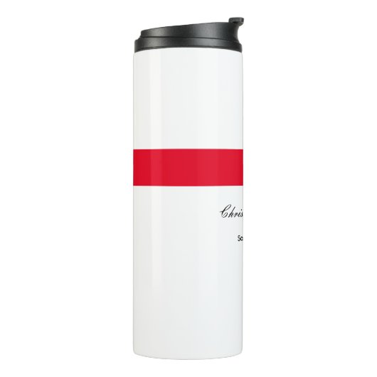 Berufliches Schlichtes Rot Thermosbecher (Nach links gedreht)