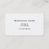 Berufliches schlichtes rotes elegantes modernes visitenkarte (Rückseite)