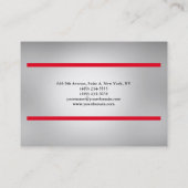 Berufliches Schlichtes Rotes Metallisches Grau Ori Visitenkarte (Rückseite)