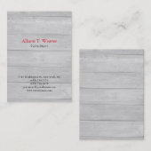 Berufliches Schlichtes, schlichtes graues Holz Visitenkarte (Vorne/Hinten)