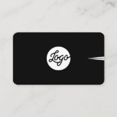 Berufliches Schwarz des benutzerdefinierten Logo-K Visitenkarte (Vorderseite)