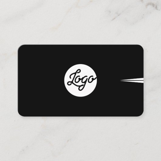 Berufliches Schwarz des benutzerdefinierten Logo-K Visitenkarte (Vorderseite)