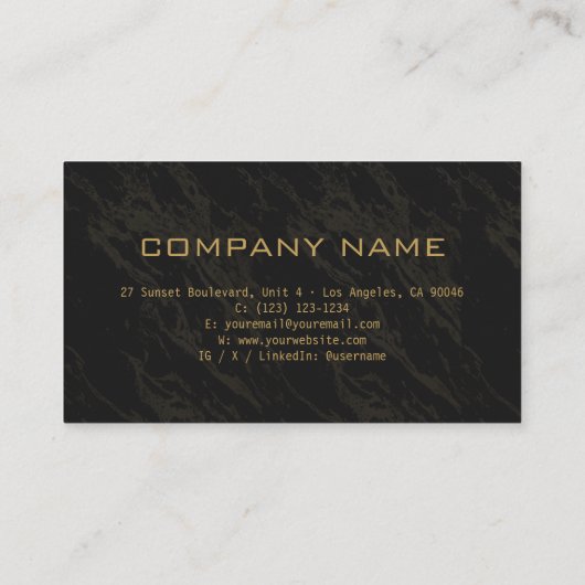 Berufliches Schwarz-Design - Neuer QR-Code Visitenkarte (Rückseite)