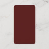 Berufliches Schwarz-Dunkel-Rot-Monogramm Visitenkarte (Rückseite)