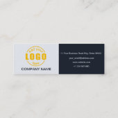 Berufliches Schwarz-Gelb-Logo hinzufügen QR-Code Mini Visitenkarte (Rückseite)