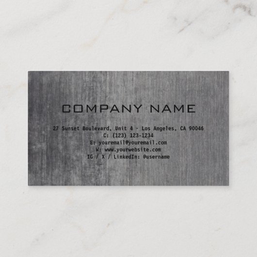 Berufliches Schwarz-Grau-Design Moderner QR-Code Visitenkarte (Rückseite)