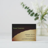Berufliches Schwarz-Grün-Metal Modernes Elegant Visitenkarte (Stehend Vorderseite)