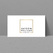 Berufliches Schwarz-Imitat-Gold-Quadrat-Logo I Visitenkarte