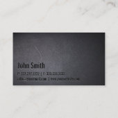 Berufliches Schwarz Minimalistisch Visitenkarte (Rückseite)