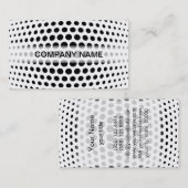 Berufliches Schwarz-Polka-Dot-Muster Visitenkarte (Vorne/Hinten)