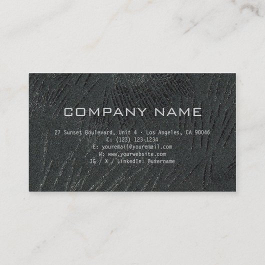 Berufliches Schwarz-Silber-Design Moderner QR-Code Visitenkarte (Rückseite)