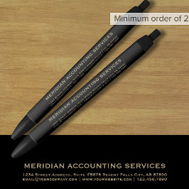 Berufliches Schwarz und Gold Kugelschreiber