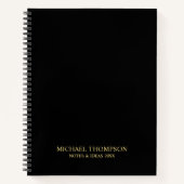 Berufliches Schwarz und Gold Notizblock (Vorderseite)