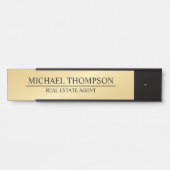 Berufliches Schwarz und Gold Türschild (Vorderseite )