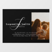 Berufliches Schwarz und Weiß 4 Foto Fensteraufkleber (Blatt)